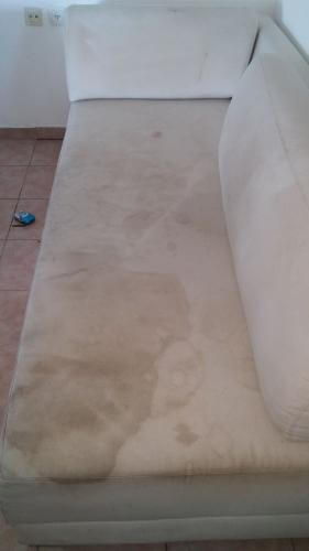 ניקוי ספות בד - לפני